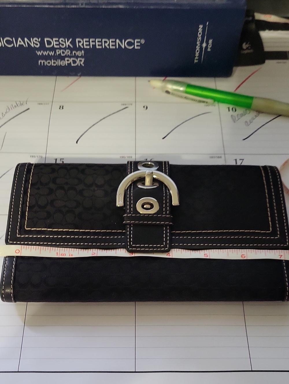 Coach EUC! Vintage Y2K Coach Soho Signature Buckle Trifold Long Wallet - Picture 9 of 9